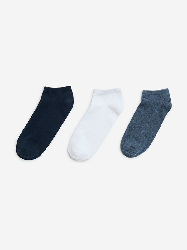 WES Lounge Multicolour Cotton-Blend Socks - Pack of 3