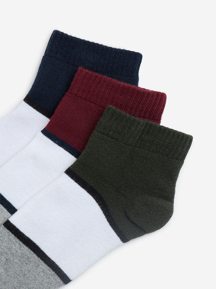 WES Lounge Multicolour Cotton-Blend Socks - Pack of 3