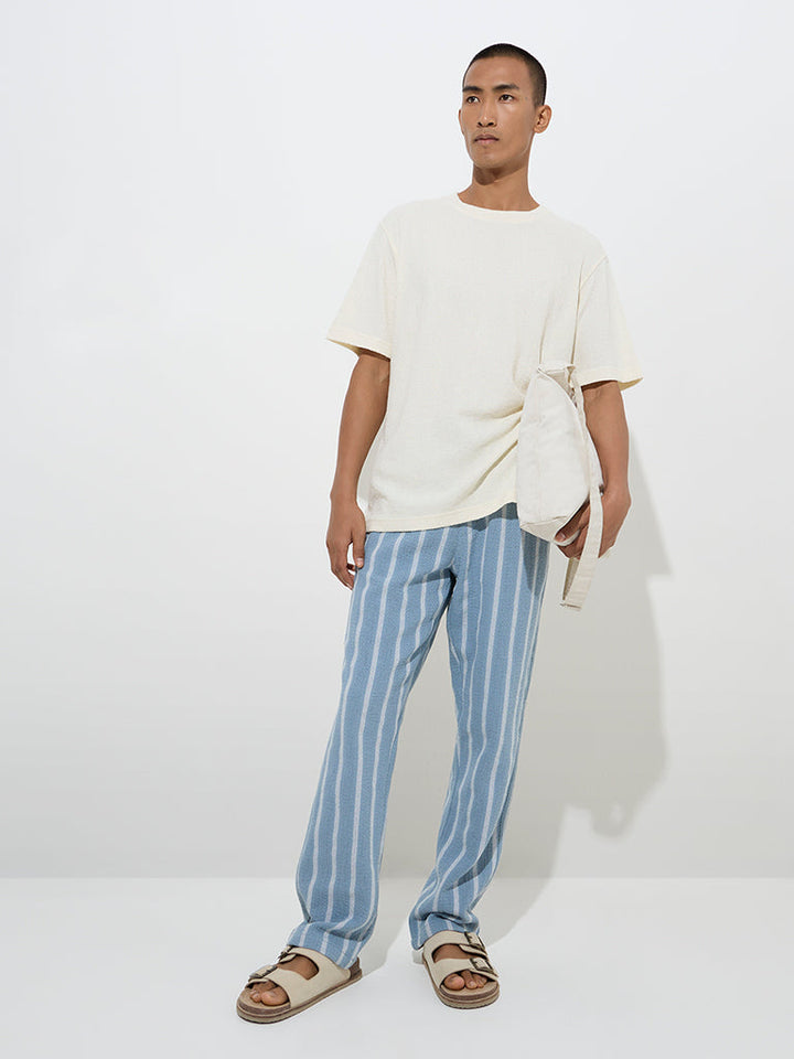 ETA Off-White Self-Textured Relaxed-Fit T-Shirt