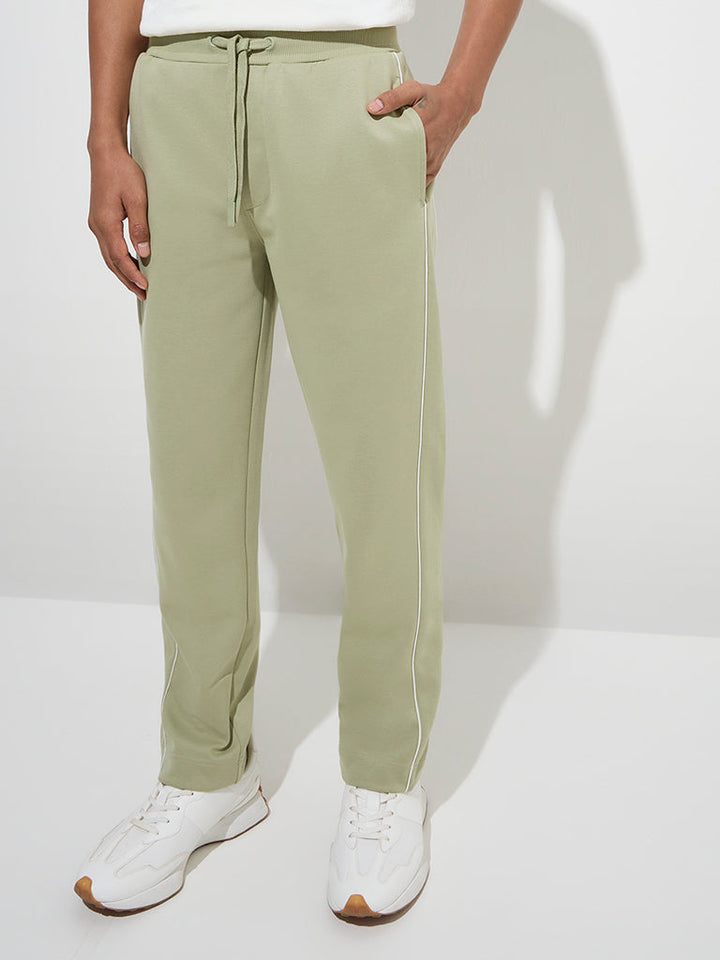 Studiofit Sage Relaxed-Fit Mid-Rise Cotton-Blend Track Pants