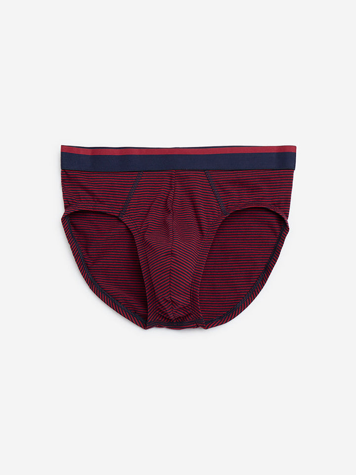 WES Lounge Red Cotton Briefs- Pack of 3