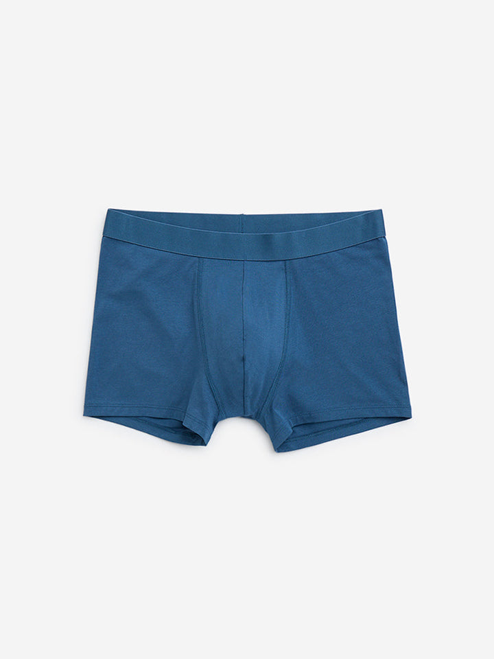 WES Lounge Multicolour Solid Cotton Trunks- Pack of 3