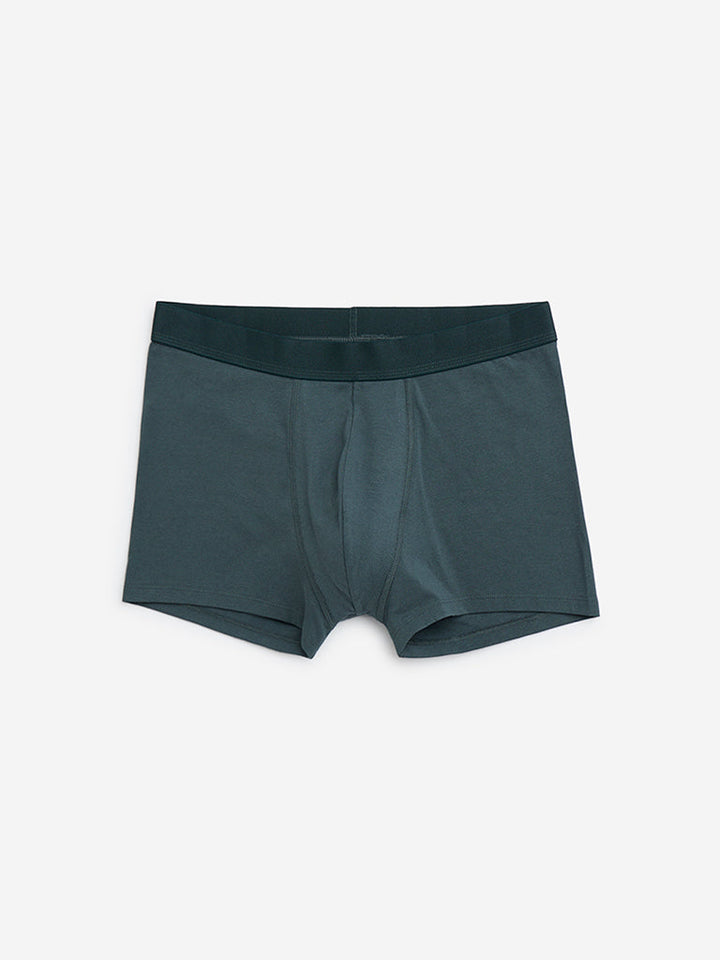 WES Lounge Multicolour Solid Cotton Trunks- Pack of 3