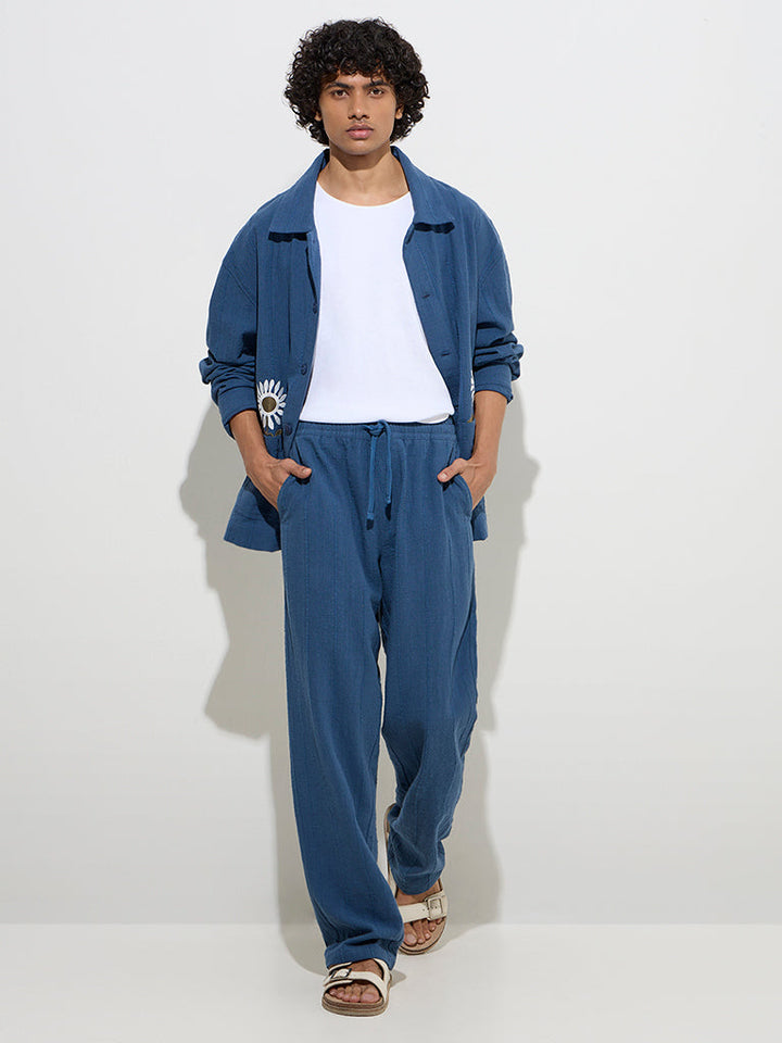 ETA Indigo Relaxed-Fit Mid-Rise Cotton Chinos