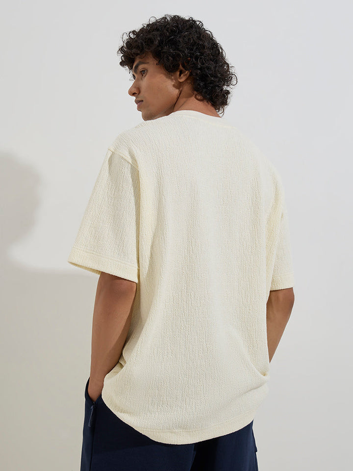 Studiofit Off-White Relaxed-Fit Cotton-Blend T-Shirt