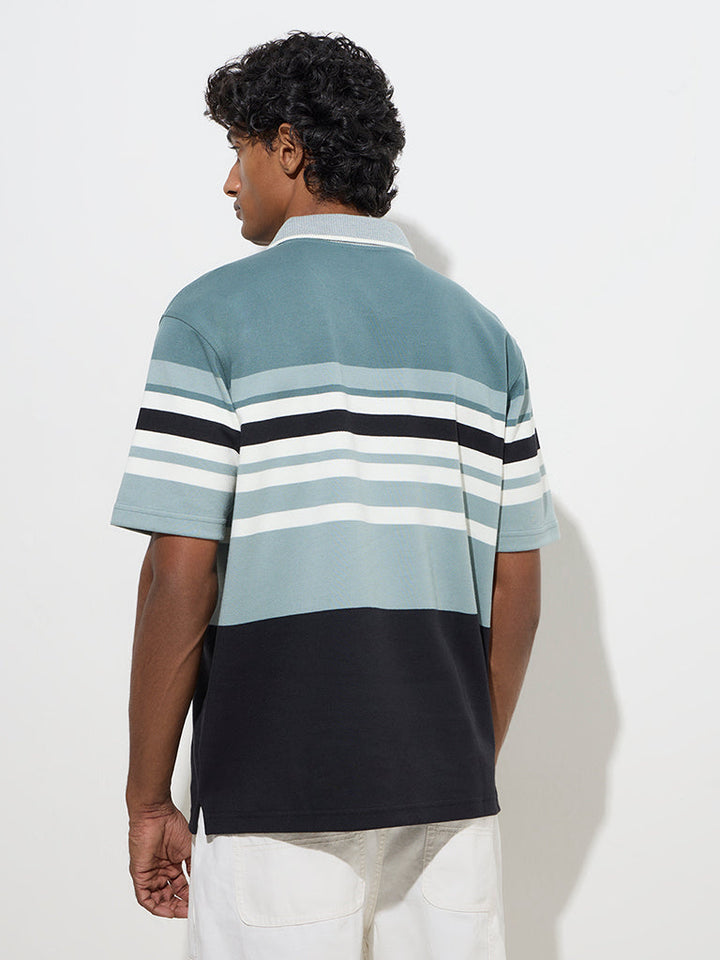 WES Casuals Sage Relaxed-Fit Quarter Zip T-Shirt