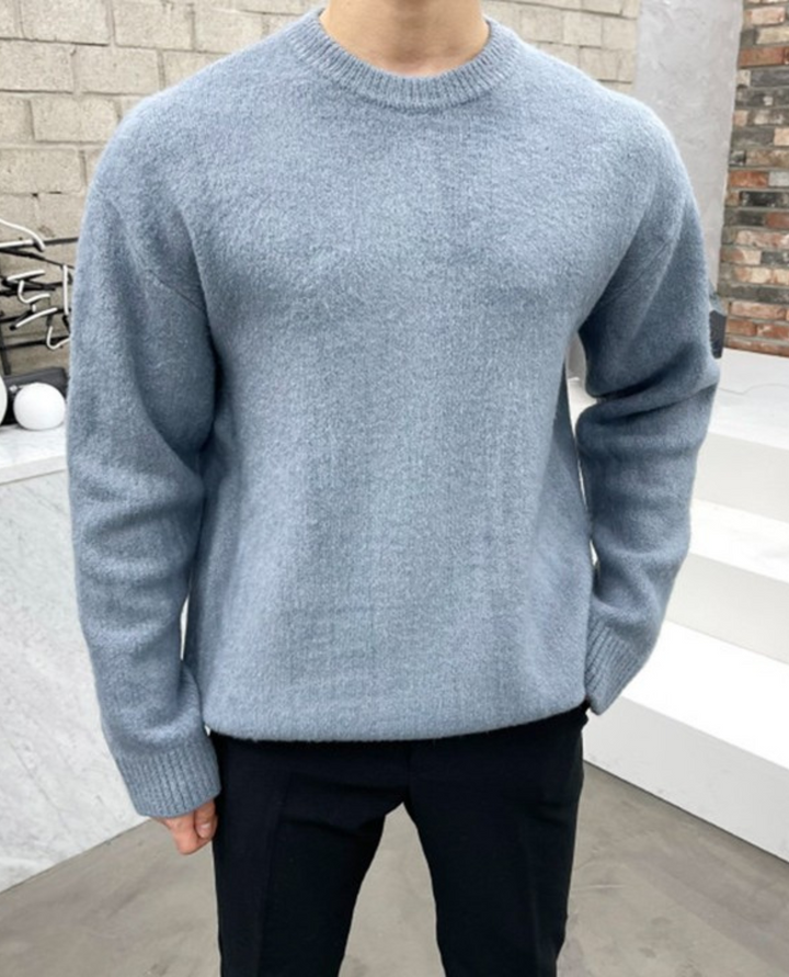 Amiens Knit Sweater Light Blue