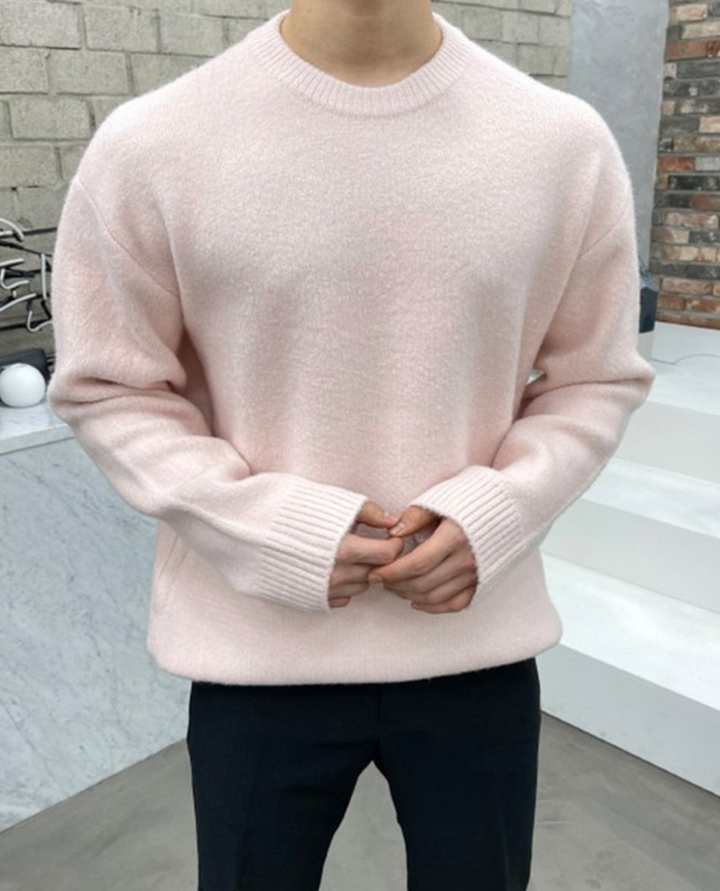 Amiens Knit Sweater Light Pink