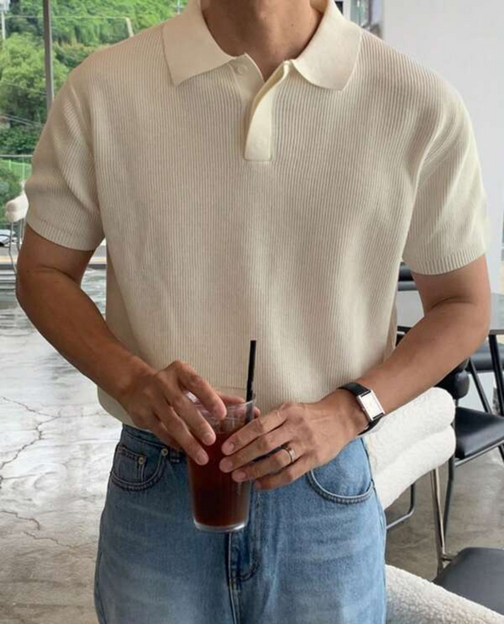 Pique Textured Polo Shirt