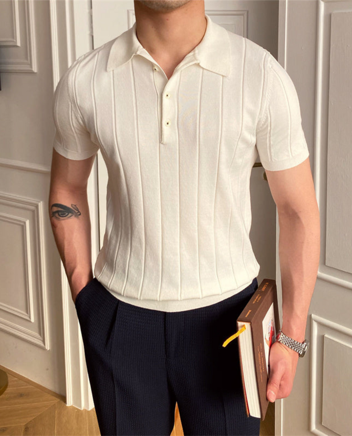 Symi Pleated Polo Shirt