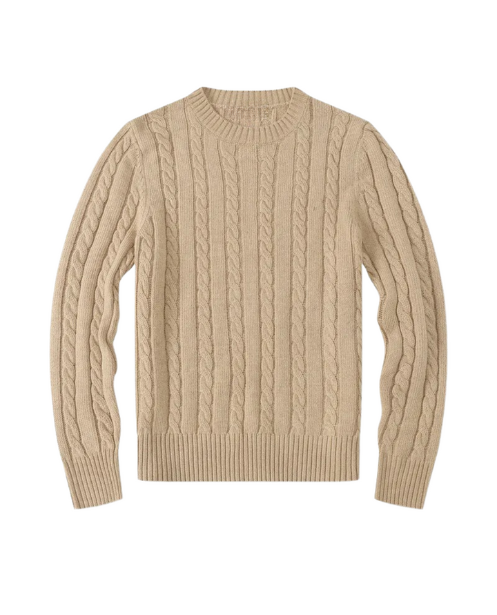 Antibes Cable Sweater Brown