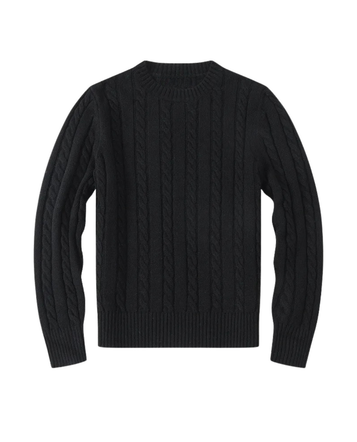 Antibes Cable Sweater Black