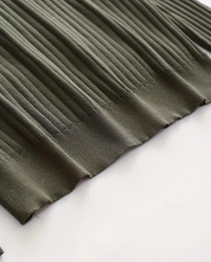 Slim-Fit Ribbed Polo Shirt