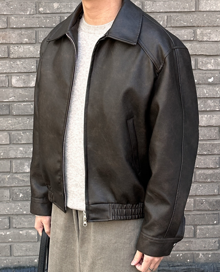 Montpel Leather Jacket Brown