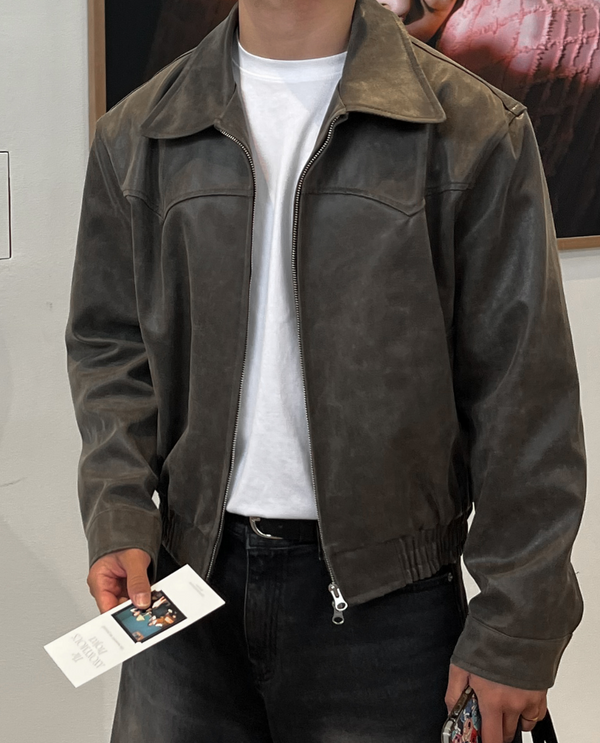 Havre Cropped Leather Jacket