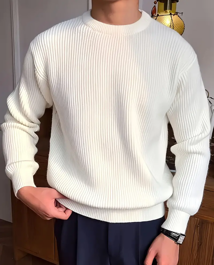 Calais Ribbed Sweater White