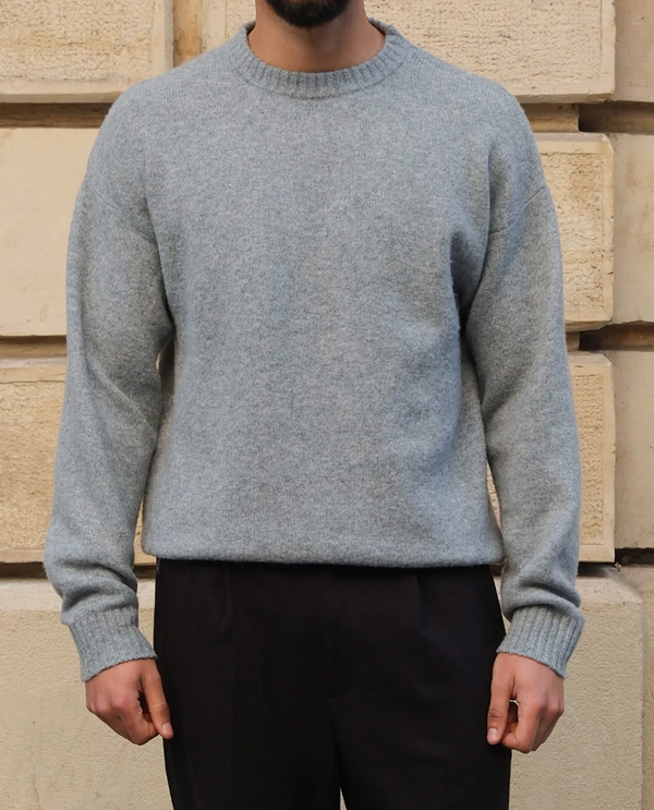 Annecy Knit Wool Sweater Grey