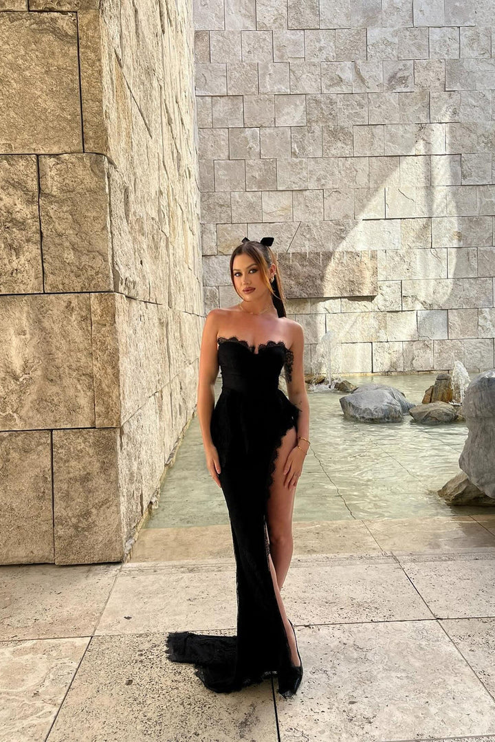 Katrina Lace Gown - Black