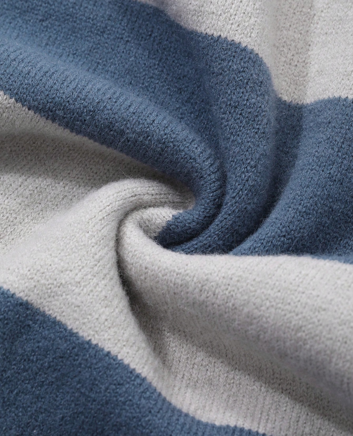 Bolzano Striped Knit Polo Sweater