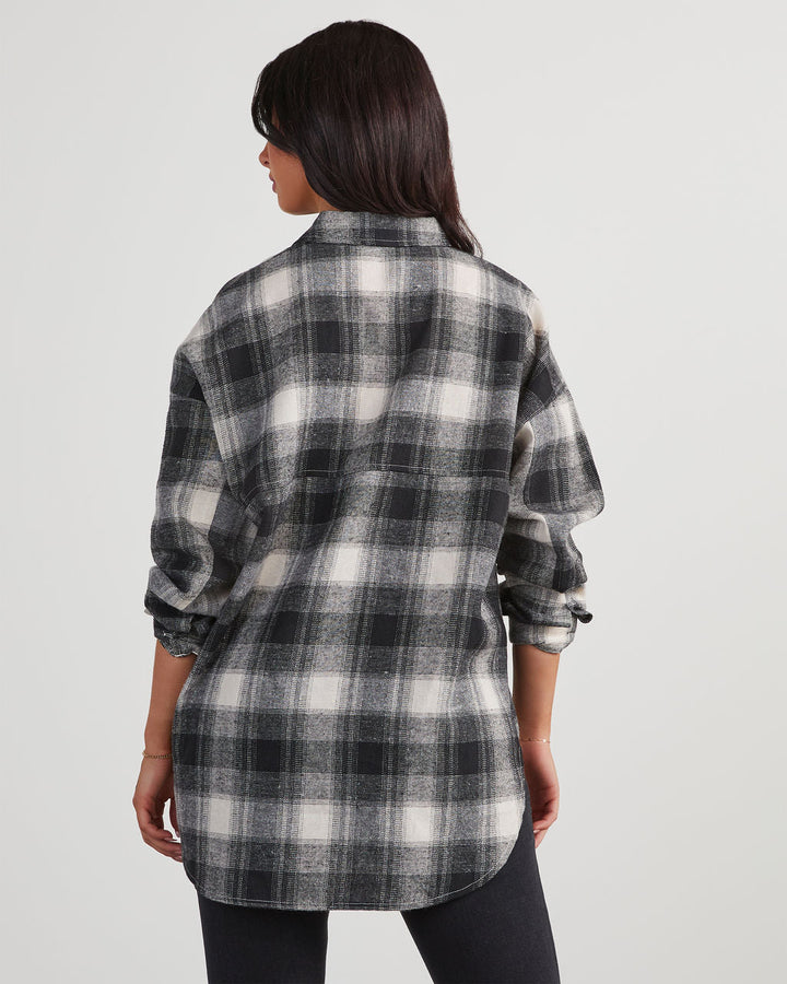 Petaluma Cotton Blend Plaid Button Down Top