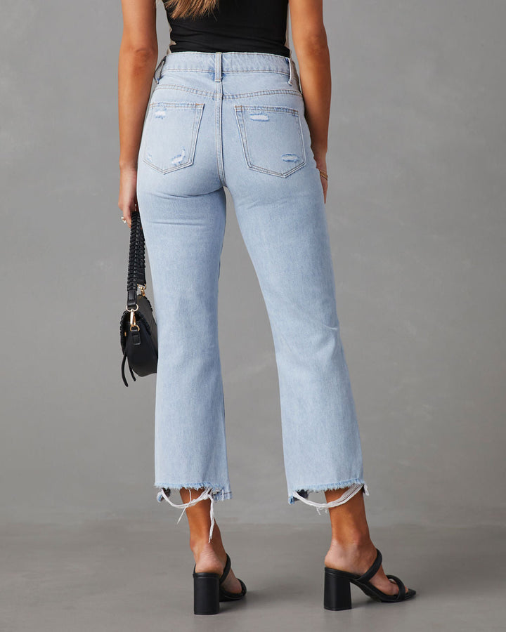 Double Dare Cropped Distressed Jeans