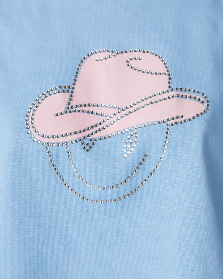 Cowgirl Short Sleeve Fringe Crop Top