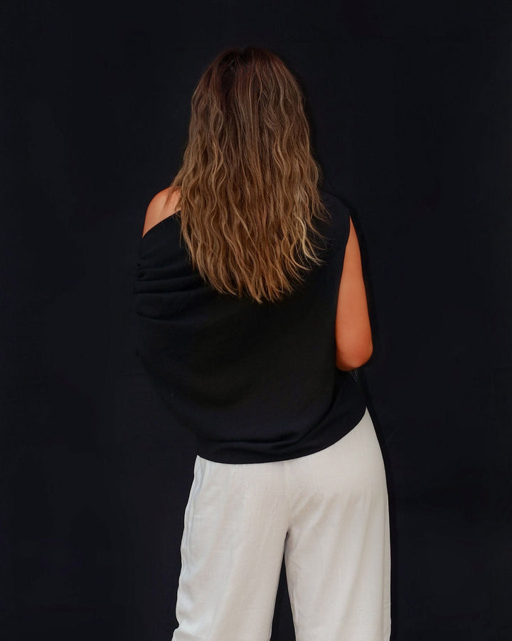 Thomas One Shoulder Ruched Cutout Top