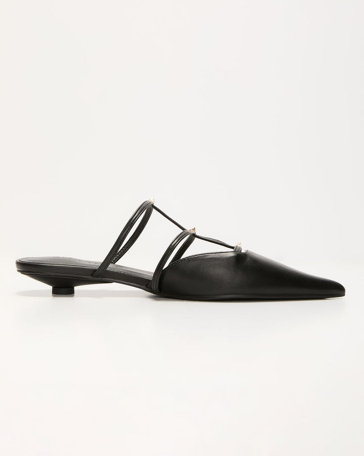 Corie Caged Leather Stud Flats