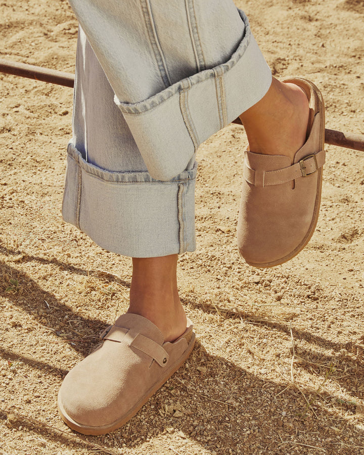 Estina Faux Suede Clogs