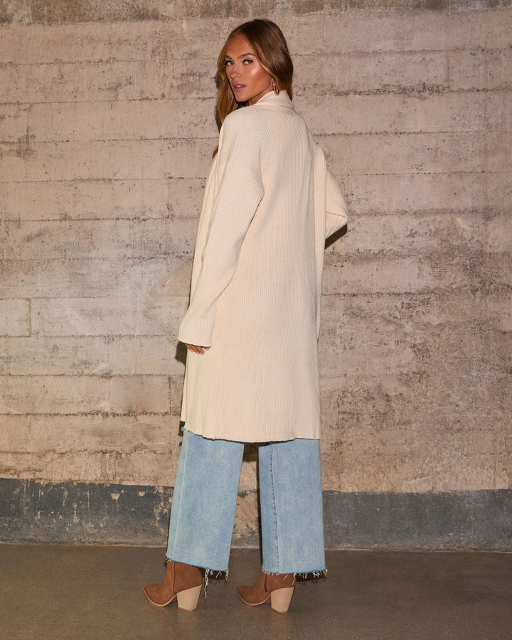 Kinglsey Open Front Long Cardigan
