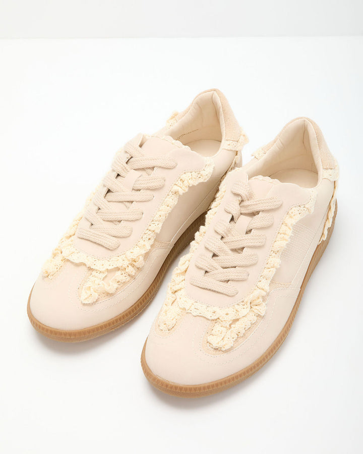 Winslet Lace And Pearl Charm Sneakers