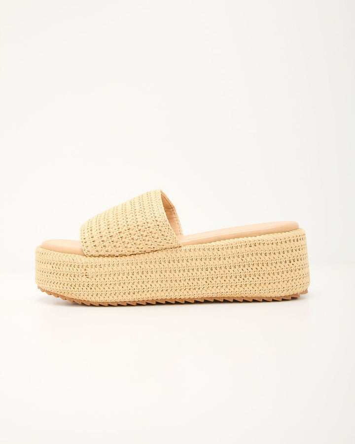Klein Raffia Platform Sandals