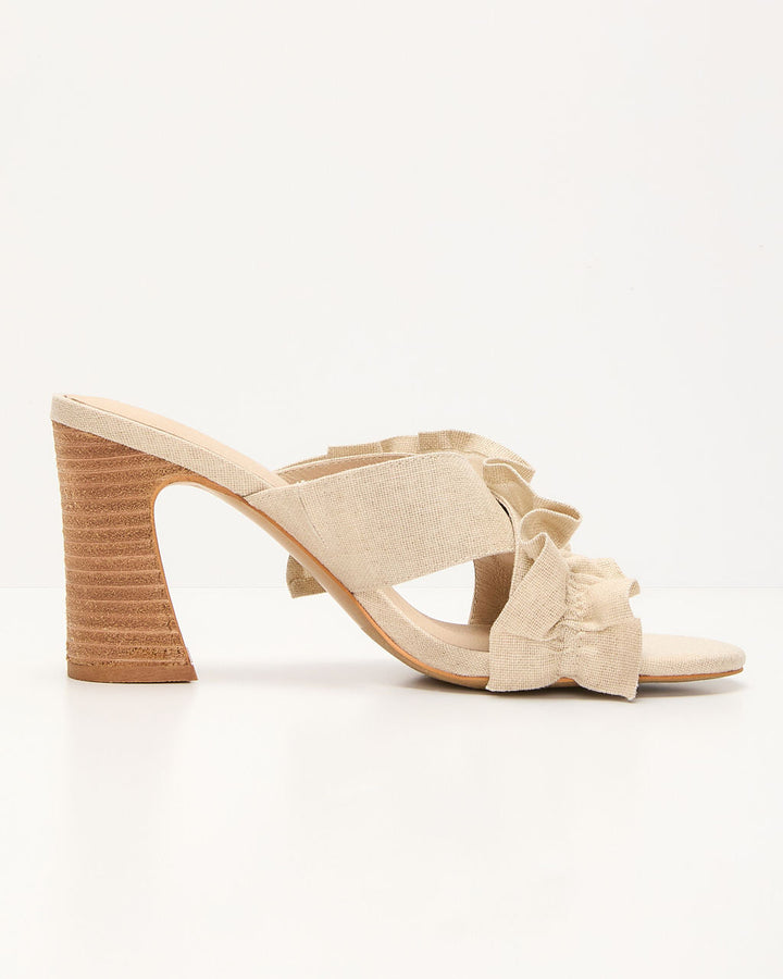 Adriel Heeled Ruffle Sandals