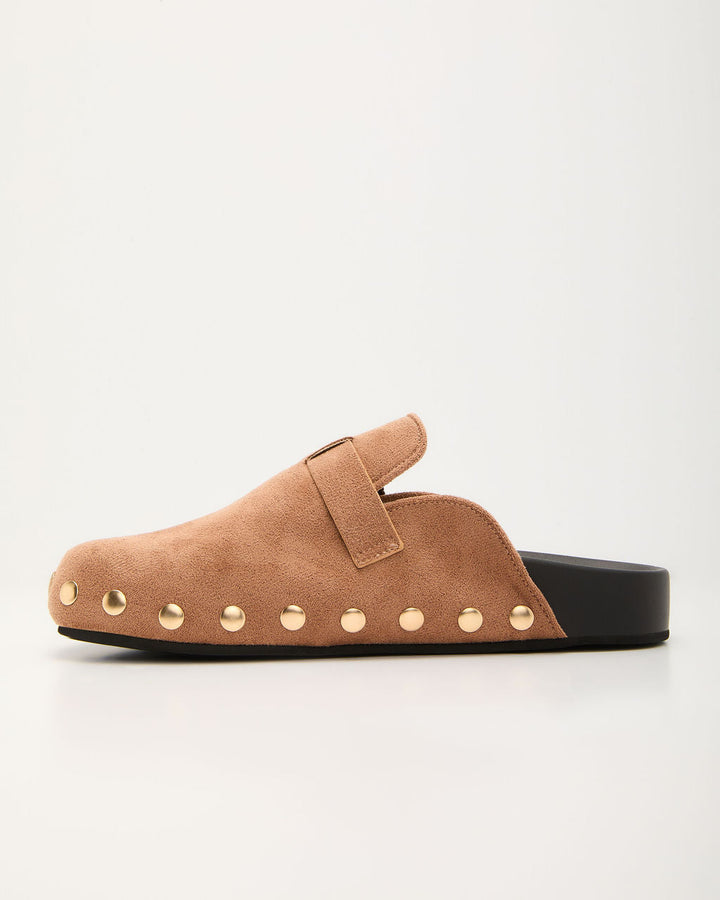 Telliah Faux Suede Studded Mule