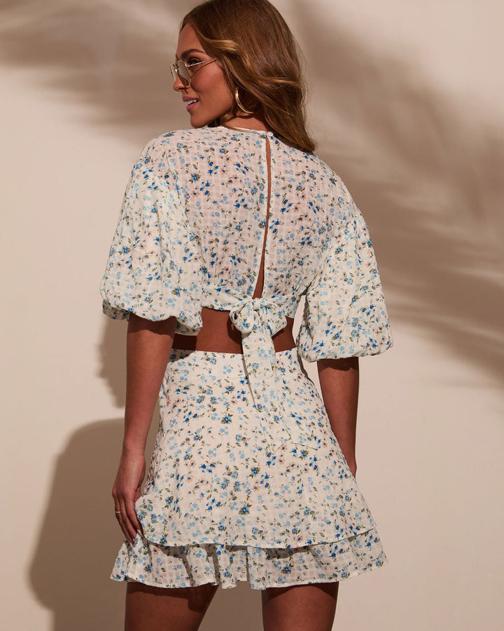 Like Wildflowers Floral Cut Out Mini Dress