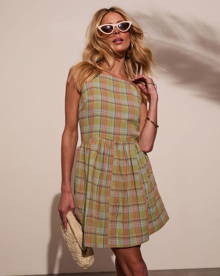 Marbella Plaid Mini Dress