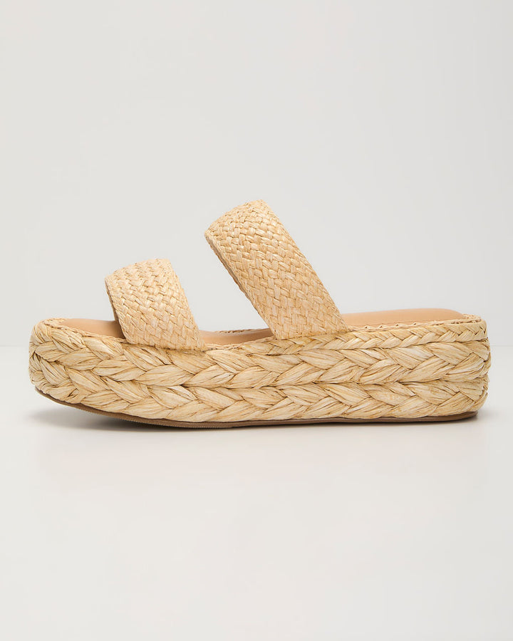 Spring Escape Raffia Platform Sandals