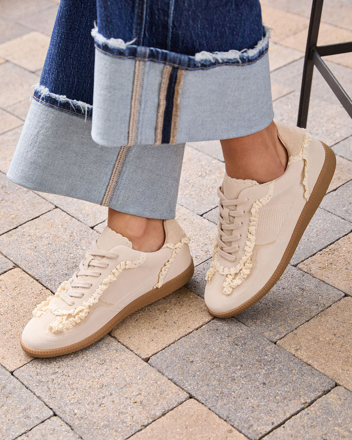 Winslet Lace And Pearl Charm Sneakers