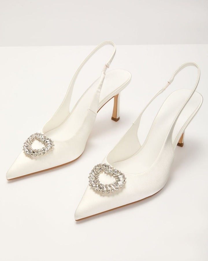 Swoon Worthy Embellished Slingback Heels