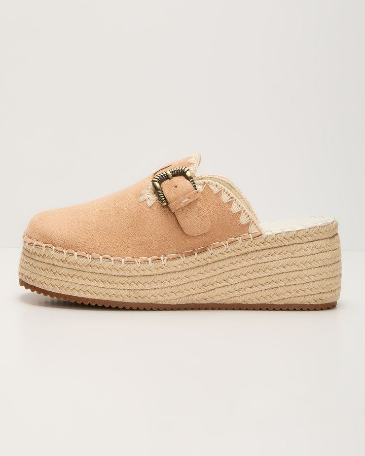 Esme Suede Platform Mule