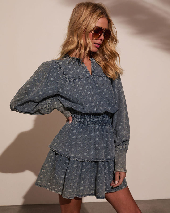 Luzie Tiered Denim Mini Dress