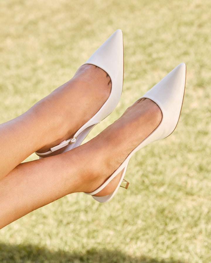 Pavilion Leather Slingback Heels