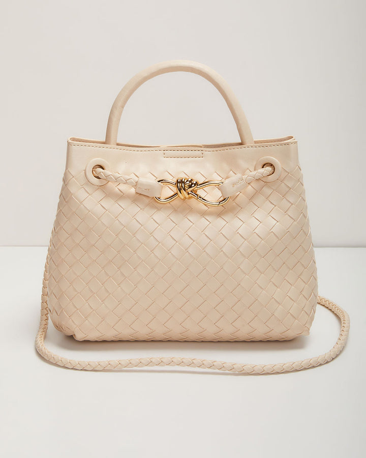 Vita Woven Bow Detail Crossbody Bag