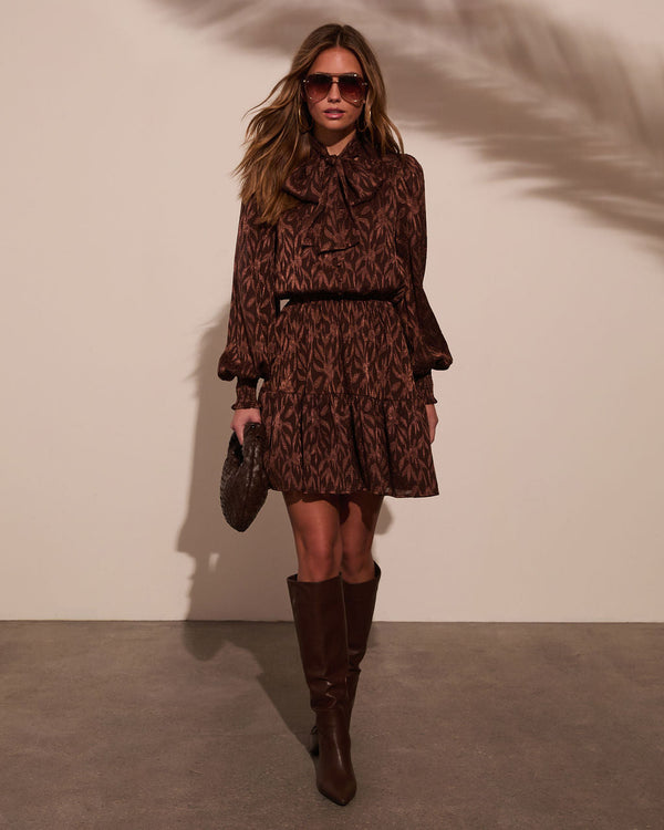All I Need Necktie Mini Dress Brown
