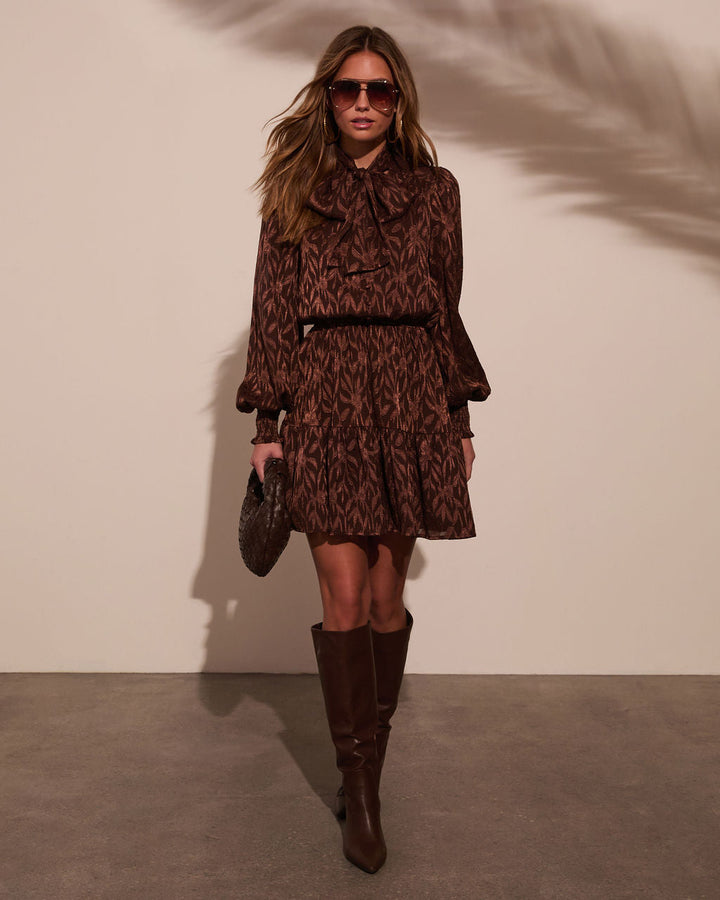 All I Need Necktie Mini Dress Brown