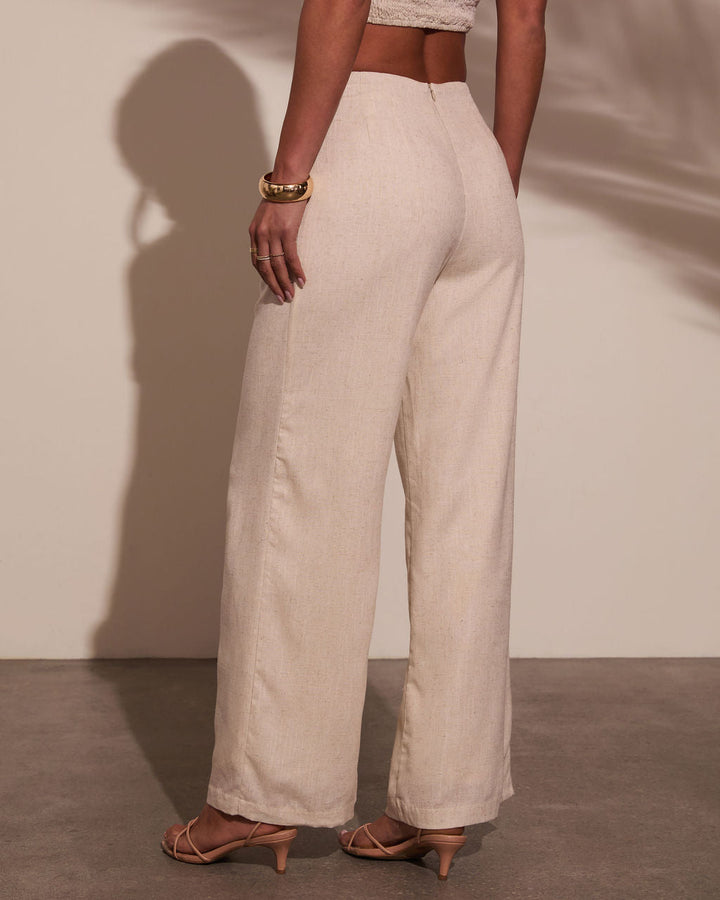 Melanie Wide Leg Linen Pants