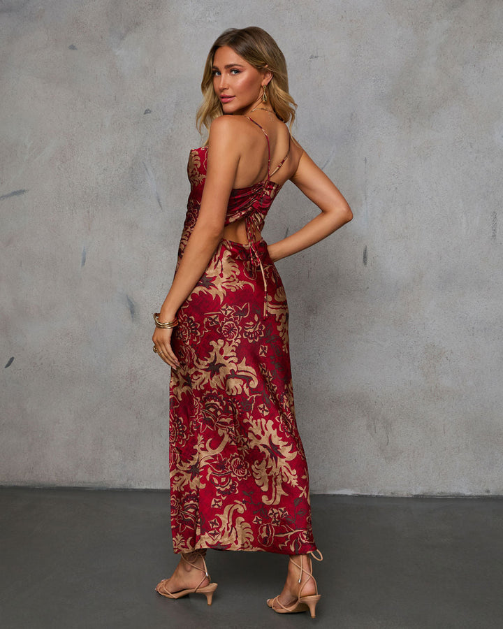 Carrington Floral Satin Dress