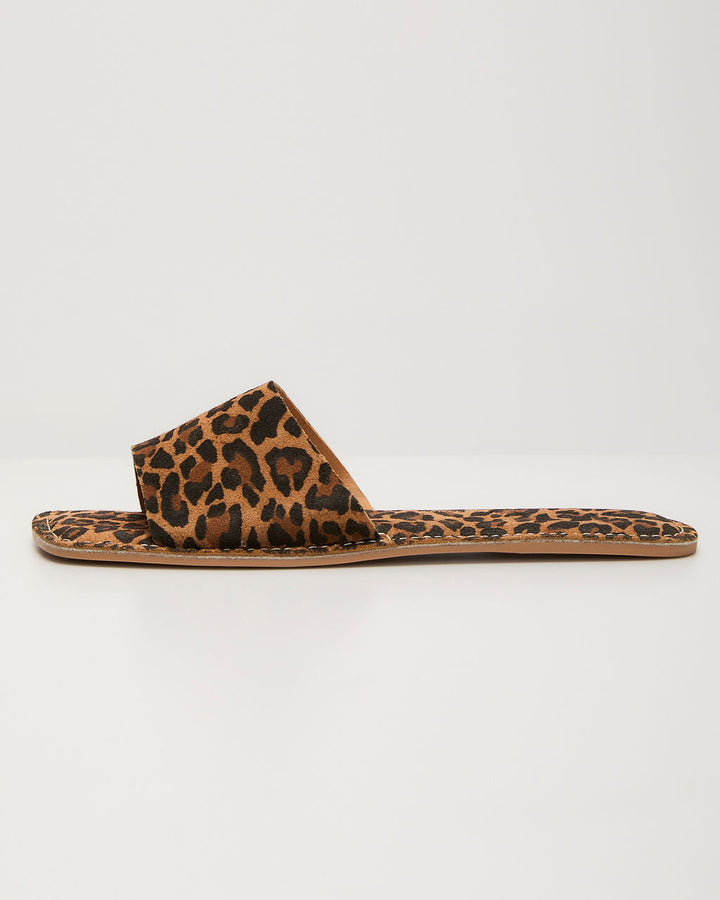 Alia Leopard Slide Sandals