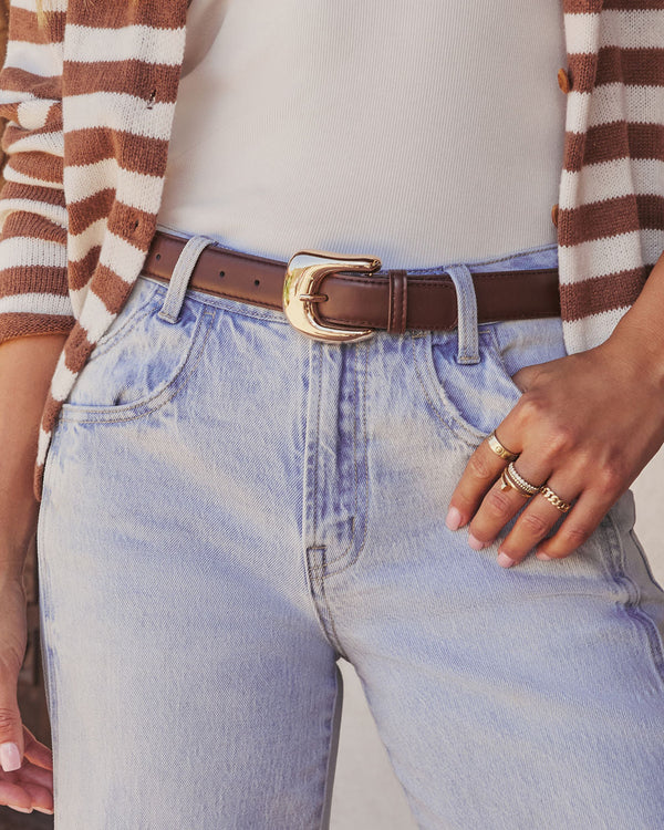 Moon Spice Classic Belt Dark Brown O S