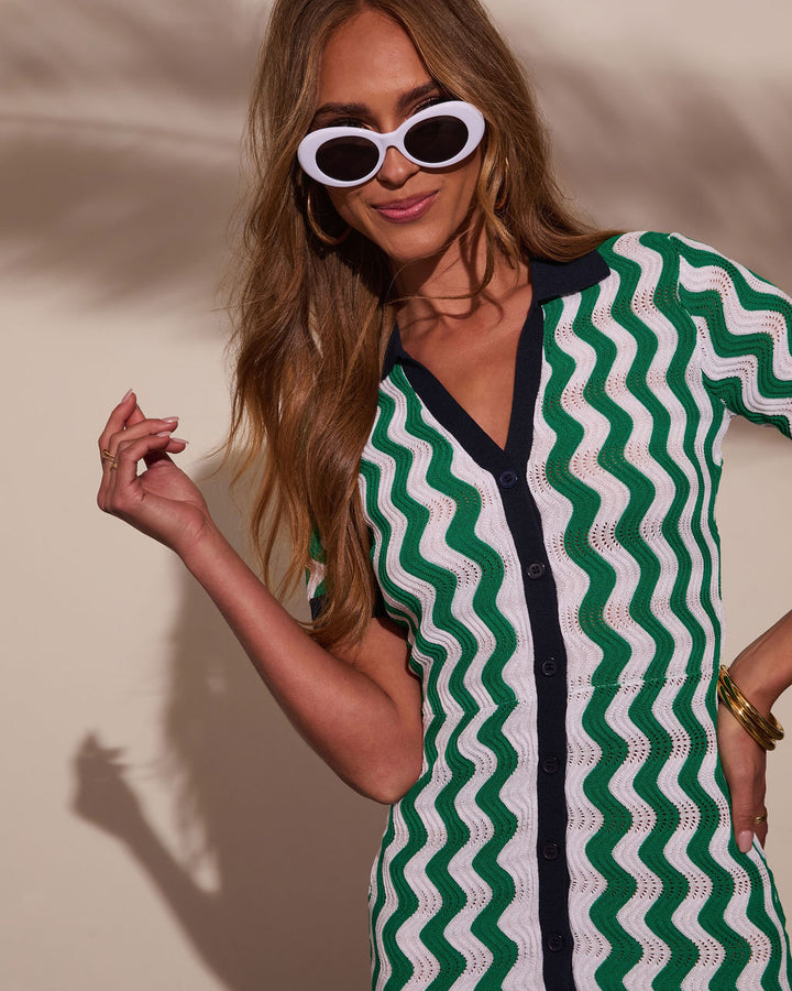 Dakota Wavy Stripe Mini Dress